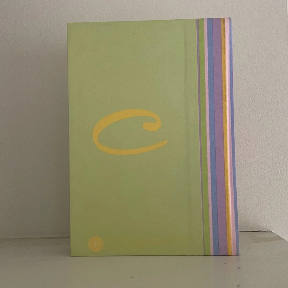 Vintage Claires Y2K‎ Journal Notebook Lime Green Rhinestone Logo Striped Spine